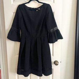 Black Eliza J cocktail dress with bell sleeves - size 8